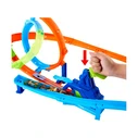 Mattel Hot Wheels Speed Snap Πίστα Stunt Tracks Rapid Launch Cyclone Playset