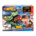 Mattel Hot Wheels Speed Snap Monster Trucks Crocodile Crash Challenge Playset