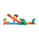 Mattel Hot Wheels Speed Snap Monster Trucks Crocodile Crash Challenge Playset