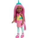 Mattel Barbie Κούκλα Chelsea Unicorn Pink Hair Dark Skin Doll