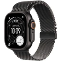 Milanese μπρασελέ από τιτάνιο, Μαύρο, 49mm (Medium) για Apple Watch