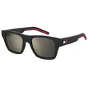 Tommy Hilfiger Men's Sunglasses TH1975NS003 (54/19/145) Black Frame, Golden Lenses