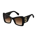 Marc Jacobs Women Sunglasses MARC761S 807/HA (52/23/140 mm) - Black Acetate Frame, Brown Gradient Lenses