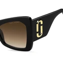 Marc Jacobs Women Sunglasses MARC761S 807/HA (52/23/140 mm) - Black Acetate Frame, Brown Gradient Lenses
