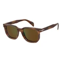 David Beckham DB-7133-S-EX4 Men's Sunglasses (52/20/150) Brown Acetate Frame, Green Mirror Lenses