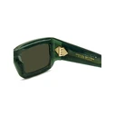 DAVID BECKHAM DB-7131-S-GC1 Sunglasses (52/22/140) — Rectangular Acetate Frame, Green Mirror Lenses, Category 3