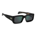David Beckham Men's Sunglasses DB-7131-S-WR7 – Acetate Black Frame, Mirrored Category 3 Green Lens, Size 52/22/140 mm