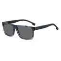 HUGO BOSS BLACK Sunglasses BOSS1760GS38I (59/17/145) Blue Acetate Frame, Grey Polarized Lenses