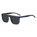 HUGO Men's Sunglasses HG1336GSPJP (56/19/145) - Blue Frame, Grey Lenses, Category 3