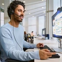 HP POLY MISSION 425 CL AI NOISE - VOIP Headset with AI Noise Cancellation