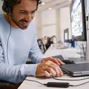 HP POLY MISSION 425 CL AI NOISE - VOIP Headset with AI Noise Cancellation