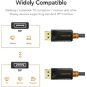 CABLETIME DisplayPort Cable CT-01G 4K 60Hz 1m Black