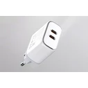 LDNIO Wall Charger A2528M with Cable 2x USB C 35W MFi White