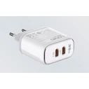 LDNIO Wall Charger A2528M with Cable 2x USB C 35W MFi White