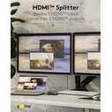 GOOBAY HDMI splitter 58481 1 σε 2 έξοδοι 4K 60Hz μαύρο