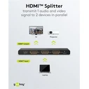 GOOBAY HDMI splitter 58481 1 σε 2 έξοδοι 4K 60Hz μαύρο