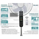 BRUNO ανεμιστήρας προηγμένων λειτουργιών BRN-0189 με τηλεχειριστήριο 45W Φ43εκ x 130εκ λευκός