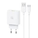 USAMS Wall Charger SCXLTZ02 with USB C Cable USB 18W White
