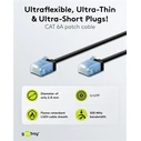 GOOBAY καλώδιο δικτύου CAT 6A U UTP ultra slim copper 500MHz 7.5m μαύρο