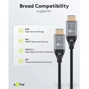 GOOBAY HDMI Cable 2.1 with Ethernet 8K 60Hz 48 Gbps 40m Black