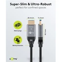 GOOBAY HDMI Cable 2.1 with Ethernet 8K 60Hz 48 Gbps 40m Black