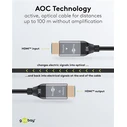 GOOBAY HDMI Cable 2.1 with Ethernet 8K 60Hz 48 Gbps 40m Black