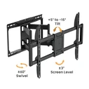 POWERTECH TV Wall Mount PT-1423 37 90 inches 75kg Heavy Duty Full Motion