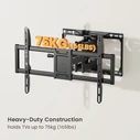 POWERTECH TV Wall Mount PT-1423 37 90 inches 75kg Heavy Duty Full Motion