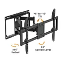 POWERTECH TV Wall Mount PT-1423 37 90 inches 75kg Heavy Duty Full Motion