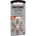 RAYOVAC μπαταρίες ακουστικών βαρηκοΐας 312MF mercury free 1.4V 6τμχ