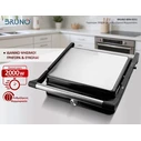 BRUNO γκριλιέρα BRN-0251 2000W με ρυθμιζόμενο θερμοστάτη inox μαύρη