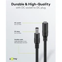 GOOBAY καλώδιο προέκτασης τροφοδοσίας 76635 5.5x2.1mm 1.5m μαύρο