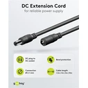GOOBAY καλώδιο προέκτασης τροφοδοσίας 76635 5.5x2.1mm 1.5m μαύρο