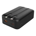POWERTECH Power Bank PT-1504 with Cables and Display 20000mAh 22.5W Black
