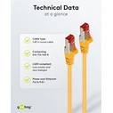 GOOBAY Καλώδιο Δικτύου 93210 CAT 6 S FTP 0.25m Κίτρινο