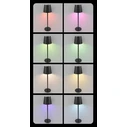 POWERTECH LED επιτραπέζιο φωτιστικό HLL-0195 RGB ρυθμιζόμενο επαναφορτιζόμενο μαύρο