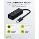 GOOBAY Network Adapter USB-C 1000Mbps Ethernet Black
