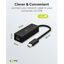 GOOBAY Network Adapter USB-C 1000Mbps Ethernet Black