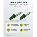 Fiber Optic Cable GOOBAY LC APC 59588 Singlemode OS2 10m White