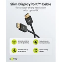 GOOBAY DisplayPort Cable 8K 120Hz 40 Gbps 2m Black
