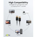 GOOBAY DisplayPort Cable 8K 120Hz 40 Gbps 2m Black