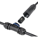 POWERTECH αδιάβροχος σύνδεσμος καλωδίων τροφοδοσίας τύπου ταφ 3pin IP68 μαύρος