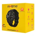 INTIME smartwatch G6 με 2 λουράκια heart rate AMOLED GPS 5ATM IP69 titanium black