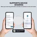 HAVEDEER smart tag ACCUTAG για Android συσκευές Bluetooth tracker λευκό