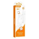 USB Cable KAKUSIGA USB-C to USB KSC-999 5A 480Mbps Flat 1m White