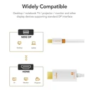CABLETIME mini DisplayPort to HDMI Cable 4K 30Hz 1m White