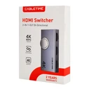 CABLETIME HDMI switch 2 σε 1 4K 60Hz bi directional γκρι