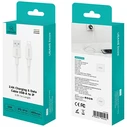 USAMS καλώδιο Lightning σε USB SJ762 2.4A 12W 480Mbps 1m λευκό