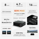 Beelink Mini PC SER5 Max AMD 6800U 24GB 500GB M 2 Windows 11 Pro