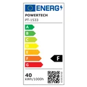 POWERTECH LED panel ψευδοροφής 40W 59.5x59.5cm τετράγωνο 4000K 4000lm λευκό